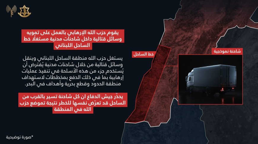 اسرائيل تتهم حزب الله بنقل الصواريخ بشاحنات مدنية