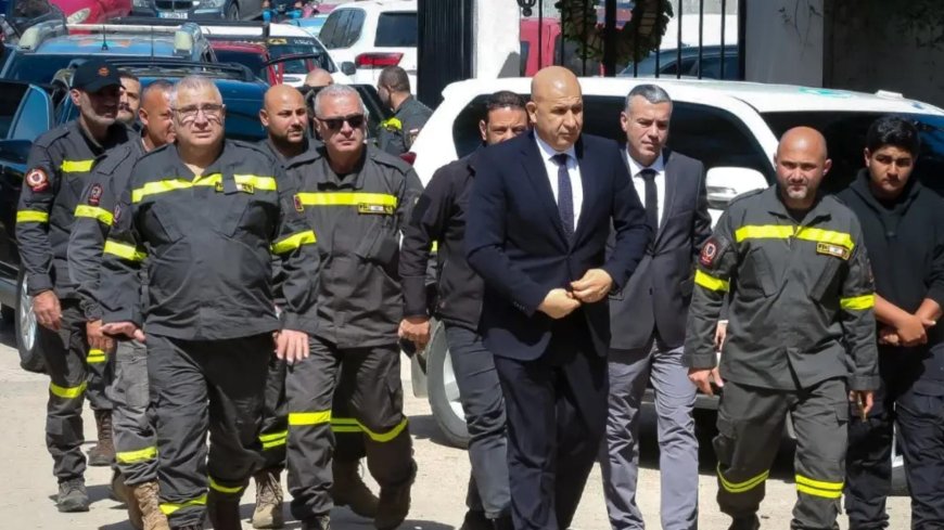 تشييع شهيد الدفاع المدني في صيدا