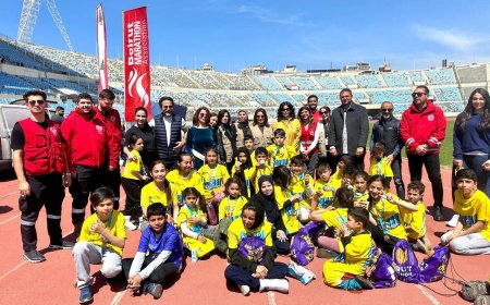 أولاد النازحين  " يركضون ويبتسمون " في المدينة الرياضية بحضور الوزيرة السيّد وحمود والخليل