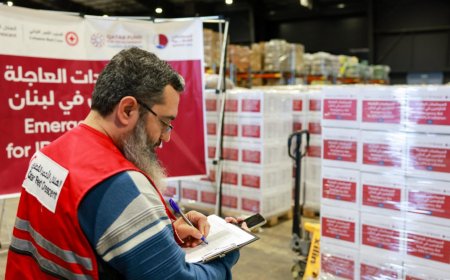 مساعدات قطرية تصل لبنان