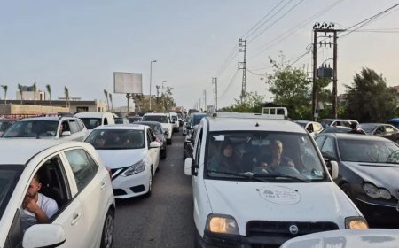 العودة الى الجنوب.. أرتال السيارات في عدلون