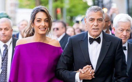 جورج وأمل كلوني يتألقان في ليلة تكريمه بنيويورك… حضور ساحر على السجادة الحمراء
