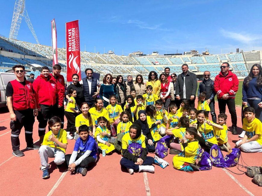 أولاد النازحين  " يركضون ويبتسمون " في المدينة الرياضية بحضور الوزيرة السيّد وحمود والخليل