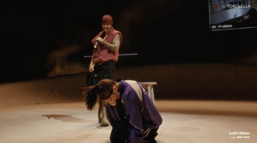 بيلي إيليش تنهار تأثرًا أمام Justin Bieber على مسرح Coachella 2026…