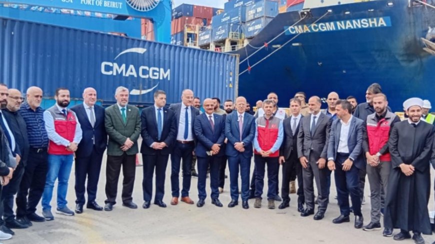 وصول مساعدات انسانية تركية الى لبنان