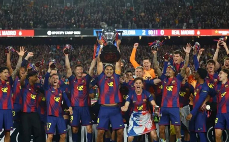 برشلونة بطلا لإسبانيا بعد فوزه على ريال مدريد2-0