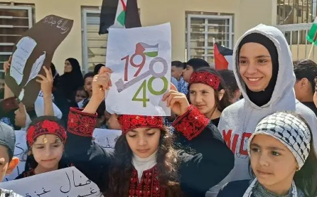 اعتصام أمام وكالة "أونروا" في مخيم نهر البارد