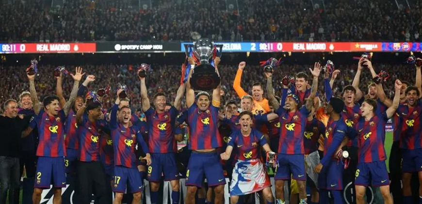 برشلونة بطلا لإسبانيا بعد فوزه على ريال مدريد2-0