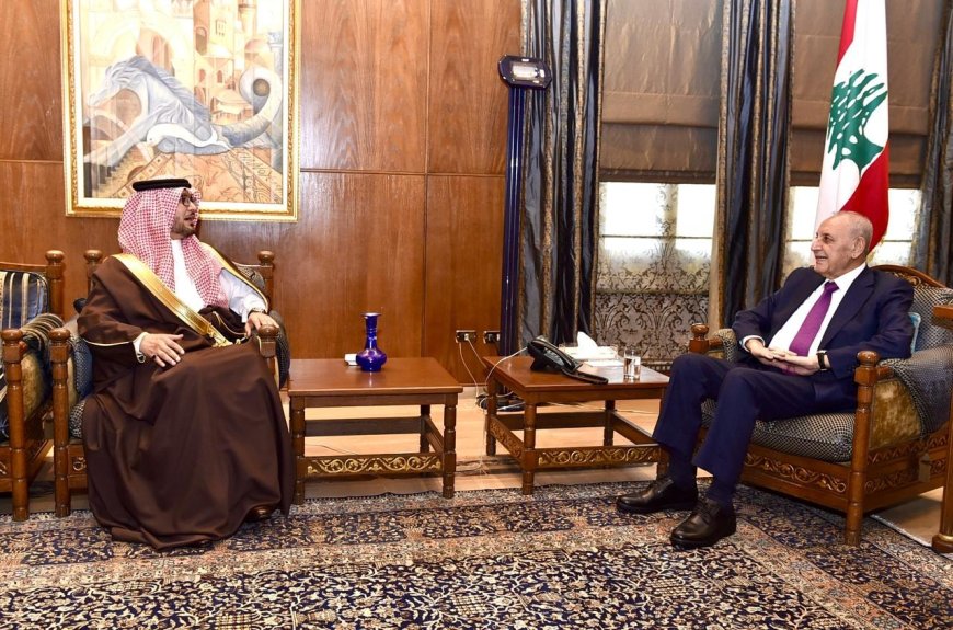 بري استقبل البخاري في زيارة وداعية وعرض مع زواره للسمتجدات