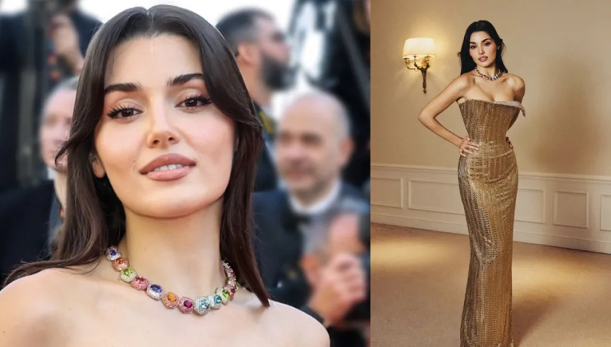 هانده إرتشيل تخطف الأنظار بذهبٍ ملكي في مهرجان كان 2026
